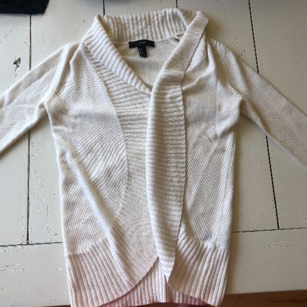 white cardigan